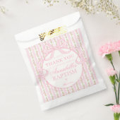 Pink  Vintage Fancy Floral Baptism Dessert フェイバーバッグ (封をした状態)