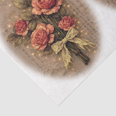 Pink Vintage Floral Grunge Decoupage 薄葉紙 (詳細)