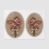 Pink Vintage Floral Grunge Decoupage 薄葉紙 (正面)