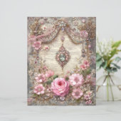 Pink Vintage Junk Journal Scrapbook Paper (スタンド正面)