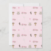 Pink Vintage Race Car Girl Birthday Invite  招待状 (裏面)