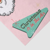 Pink Vintage Retro Santa 薄葉紙 (詳細)