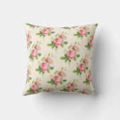 Pink vintage roses  クッション (裏面)