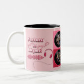Pink Vinyl Record Personalized Best Friend Gift ツートーンマグカップ (左)