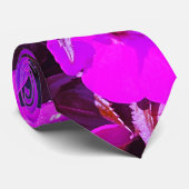 Pink Violet Floral Purple Art Abstract Gift Favor ネクタイ (ロール)