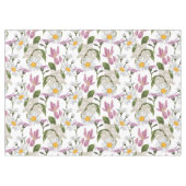 Pink violet tropical daisy and lily wildflowers テーブルクロス (正面(横))