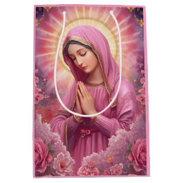 Pink VIrgin Mary Gift Bags ミディアムペーパーバッグ