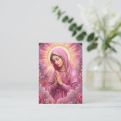 Pink VIrgin Mary Memorial Card コーリングカード (スタンド正面)