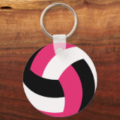 Pink Volleyball Keychains Bulk Cheap Girls Player キーホルダー (裏面)