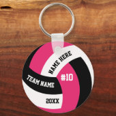 Pink Volleyball Keychains Bulk Cheap Girls Player キーホルダー (正面)