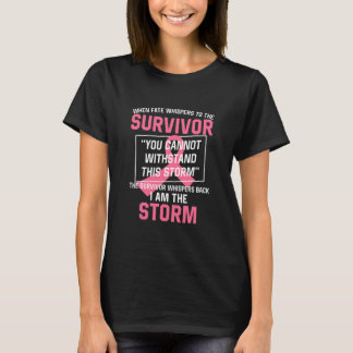 Pink Warrior Breast Cancer Survivor I Am The Tシャツ