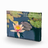 Pink Water Lily and Buddha Quote フォトブロック (右)