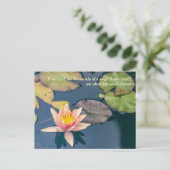 Pink Water Lily and Buddha Quote ポストカード (スタンド正面)