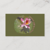 PINK WATER LILY AND LILY PADS/CUSTOMIZABLE 名刺 (正面)