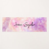 Pink watercolor  ヨガマット (正面(横))