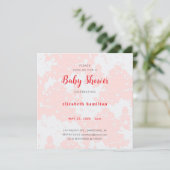 Pink Watercolor Baby Shower Invitation 招待状 (スタンド正面)