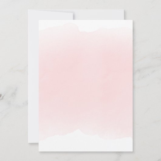 pink watercolor baby's breath |  First Communion 招待状 (裏面)