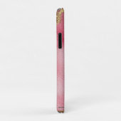 Pink Watercolor Background with Gold Glitter Case-Mate iPhoneケース (裏面/右)