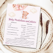 Pink Watercolor Bear Baby Shower Girl