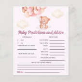 Pink Watercolor Bear Baby Shower Girl (正面)