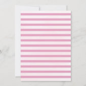 Pink Watercolor Bear Baby Shower Girl 招待状 (裏面)