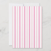 Pink Watercolor Bow & Stripes Baby Shower 招待状 (裏面)