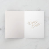 Pink Watercolor Bunny Easter Holiday Card サンキューカード (内部)