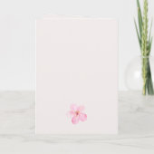 Pink Watercolor Bunny Easter Holiday Card サンキューカード (裏面)