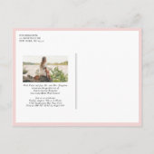 Pink Watercolor Dahlia Botanical Photo Graduation 案内ポストカード (裏面)