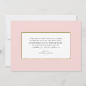 Pink Watercolor Dahlia Botanical Photo Graduation 案内状 (裏面)