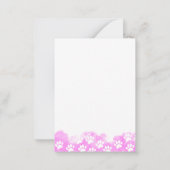 Pink Watercolor Dog Paw Personalized Stationery ノートカード (裏面)