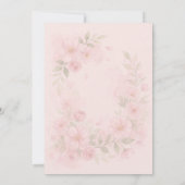 Pink Watercolor Dress Coquette Bow Bridal Shower 招待状 (裏面)