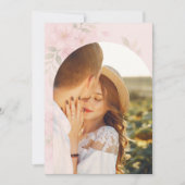 Pink Watercolor Dress Coquette Bow Bridal Shower 招待状 (正面)