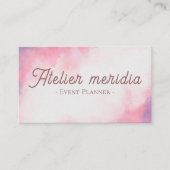 Pink Watercolor Event Planner  名刺 (正面)