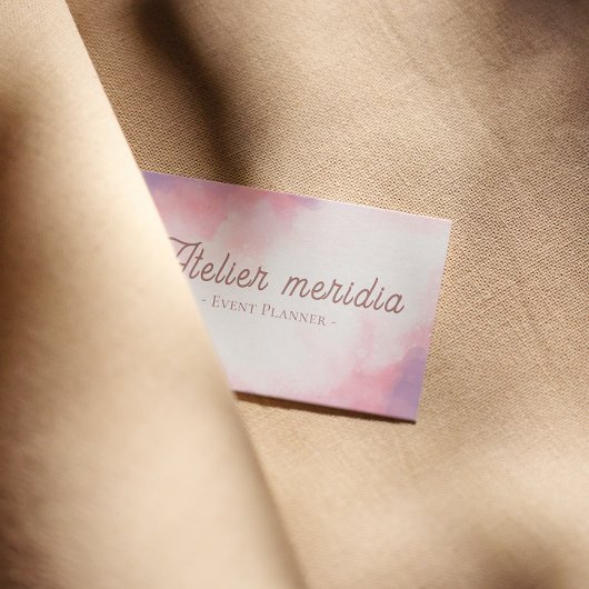 Pink Watercolor Event Planner  名刺