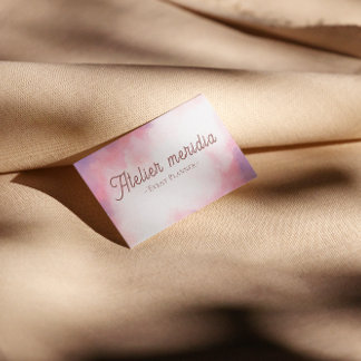 Pink Watercolor Event Planner  名刺