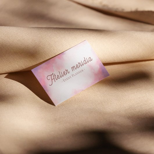 Pink Watercolor Event Planner  名刺