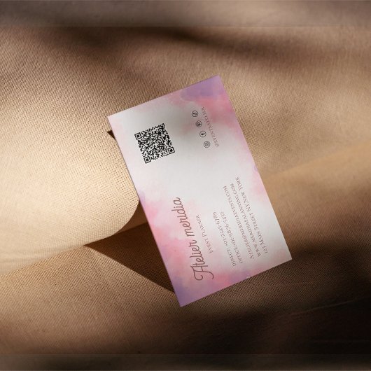 Pink Watercolor Event Planner  名刺