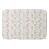 Pink Watercolor Floral Bath Mat バスマット (正面)