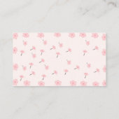 Pink Watercolor Floral Books For Baby エンクロージャーカード (裏面)