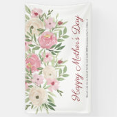 Pink Watercolor Floral Christian Mother's Day 横断幕 (縦)