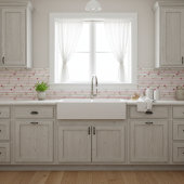 Pink Watercolor Floral Stripe Pattern タイル