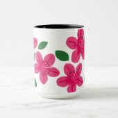 Pink Watercolor Flower Mug マグカップ (中央)