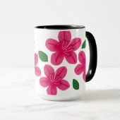 Pink Watercolor Flower Mug マグカップ (正面右)