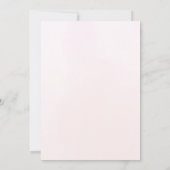 Pink Watercolor Flowers Bridal Shower 招待状 (裏面)