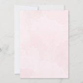 Pink Watercolor flowers Gold Modern Wedding Party  招待状 (裏面)