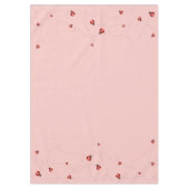 Pink Watercolor Fluttering Ladybugs テーブルクロス (正面)