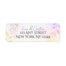 Pink Watercolor Gold Foil Minimalist 