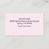 Pink Watercolor Heart Business Loyalty Card ロイヤリティカード (裏面)