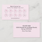 Pink Watercolor Heart Business Loyalty Card ロイヤリティカード (正面/裏面)